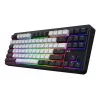 Teclado HATOR Rockfall 3 TKL Wireless, preto, QMK/VIA, perfil OMA teclas branco-preto - switches mecânicos lineares hotswap - US - layout ANSI (HTK850)
