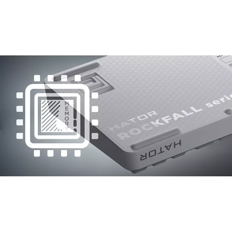 Teclado HATOR Rockfall 3 TKL Wireless, preto, QMK/VIA, perfil OMA teclas branco-preto - switches mecânicos lineares hotswap - US - layout ANSI (HTK850)