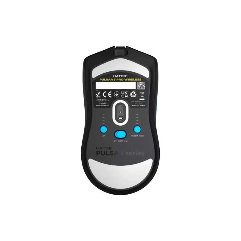 Rato HATOR Pulsar 3 PRO Wireless gaming para destro RF Wireless + Bluetooth + USB tipo A ótico 30000 DPI