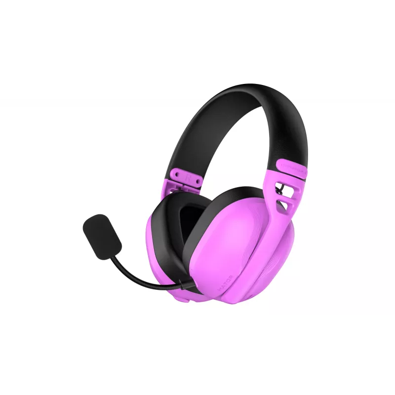 Headset HATOR Hyperpunk 3 sem fios com fios e sem fios de arco gaming USB Type-C / USB Type-A Bluetooth violeta