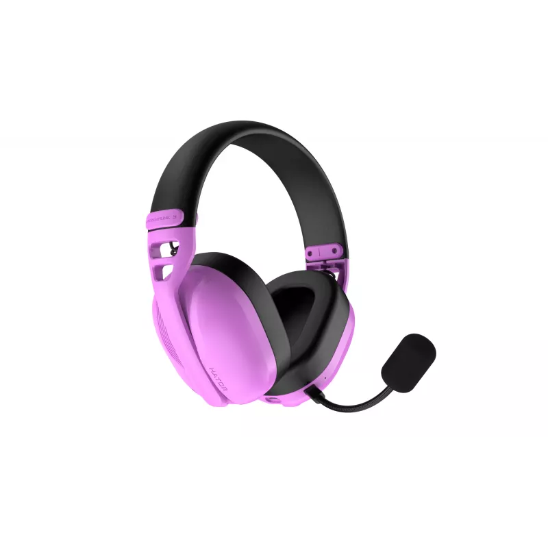 Headset HATOR Hyperpunk 3 sem fios com fios e sem fios de arco gaming USB Type-C / USB Type-A Bluetooth violeta