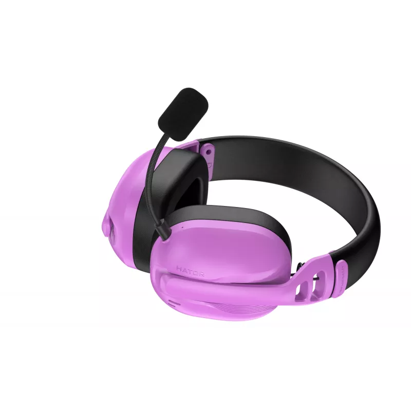 Headset HATOR Hyperpunk 3 sem fios com fios e sem fios de arco gaming USB Type-C / USB Type-A Bluetooth violeta