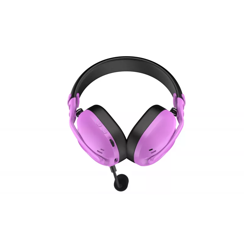 Headset HATOR Hyperpunk 3 sem fios com fios e sem fios de arco gaming USB Type-C / USB Type-A Bluetooth violeta