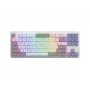 Teclado HATOR Rockfall 3 TKL Wireless, branco, QMK/VIA, perfil OMA teclas branco-preto – switches mecânicos lineares hotswap – US – layout ANSI