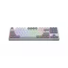 Teclado HATOR Rockfall 3 TKL Wireless, branco, QMK/VIA, perfil OMA teclas branco-preto – switches mecânicos lineares hotswap – US – layout ANSI