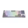 Teclado HATOR Rockfall 3 TKL Wireless, branco, QMK/VIA, perfil OMA teclas branco-preto – switches mecânicos lineares hotswap – US – layout ANSI