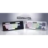 Teclado HATOR Rockfall 3 TKL Wireless, branco, QMK/VIA, perfil OMA teclas branco-preto – switches mecânicos lineares hotswap – US – layout ANSI