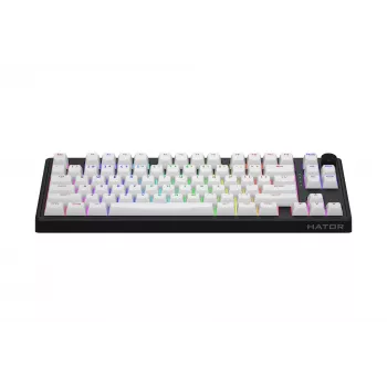 Teclado HATOR Skyfall Wireless 80 gaming USB + RF Wireless + Bluetooth QWERTY US English preto, branco