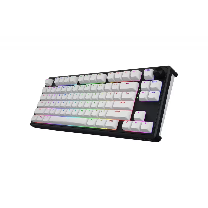 Teclado HATOR Skyfall Wireless 80 gaming USB + RF Wireless + Bluetooth QWERTY US English preto, branco