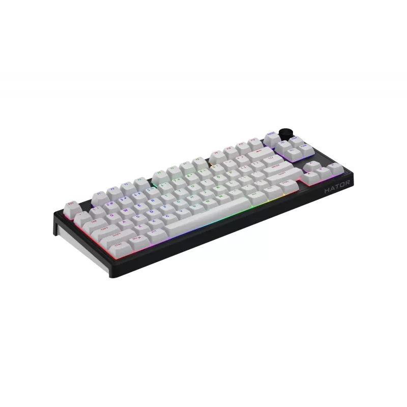Teclado HATOR Skyfall Wireless 80 gaming USB + RF Wireless + Bluetooth QWERTY US English preto, branco