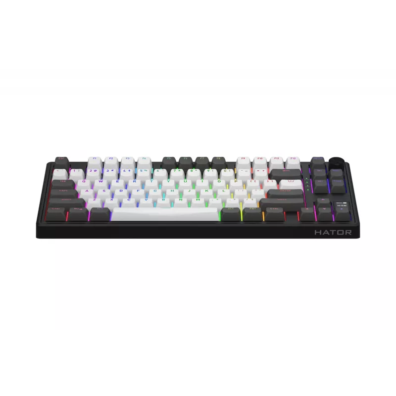 Teclado Gaming HATOR Skyfall Pro Wireless 80 USB + RF Wireless + Bluetooth QWERTY US English Preto, Cinzento