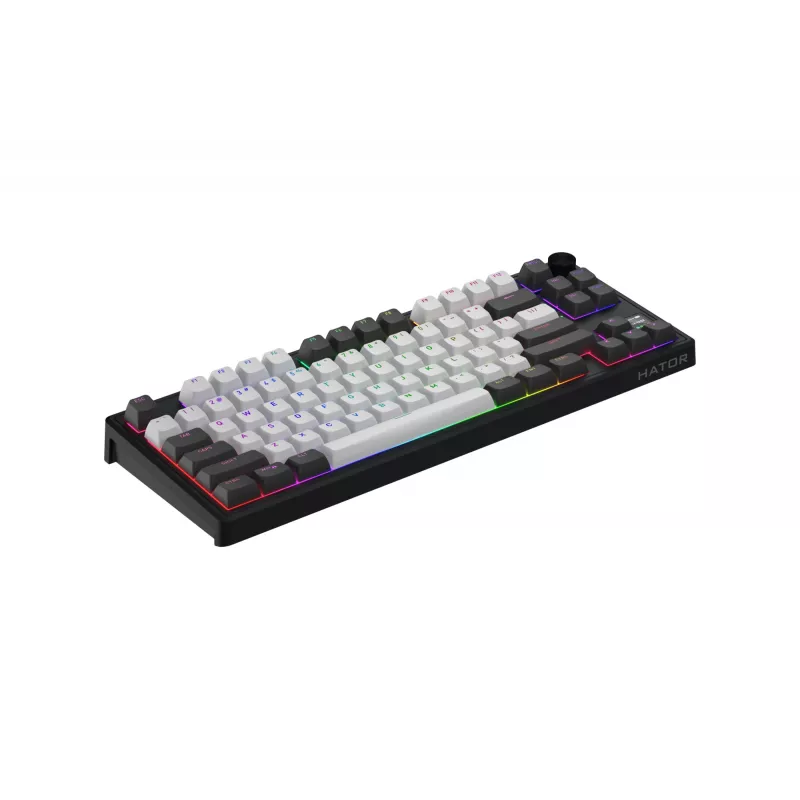 Teclado Gaming HATOR Skyfall Pro Wireless 80 USB + RF Wireless + Bluetooth QWERTY US English Preto, Cinzento