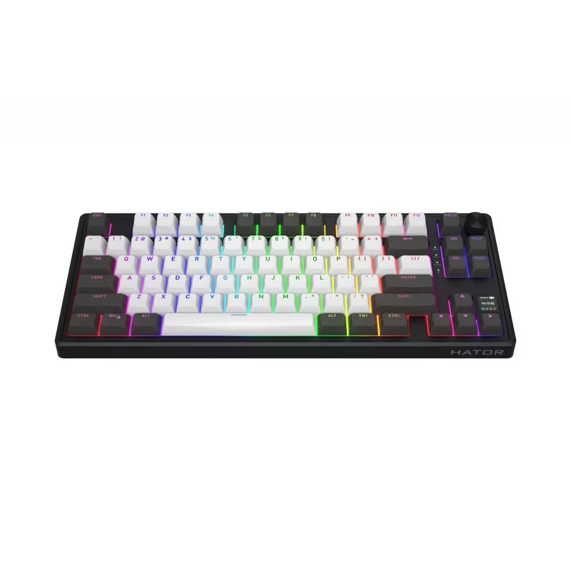 Teclado Gaming HATOR Skyfall Pro Wireless 80 USB + RF Wireless + Bluetooth QWERTY US English Preto, Cinzento