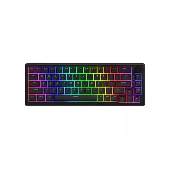 Teclado HATOR Skyfall 65 com fios, Mecânico, USB-C, Aurum Sterling, 70M de toques, RGB, Preto, 790g