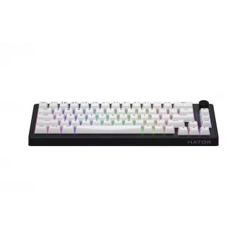 Teclado Gaming HATOR Skyfall Wireless 65 USB + RF Wireless + Bluetooth QWERTY US English Preto, Branco