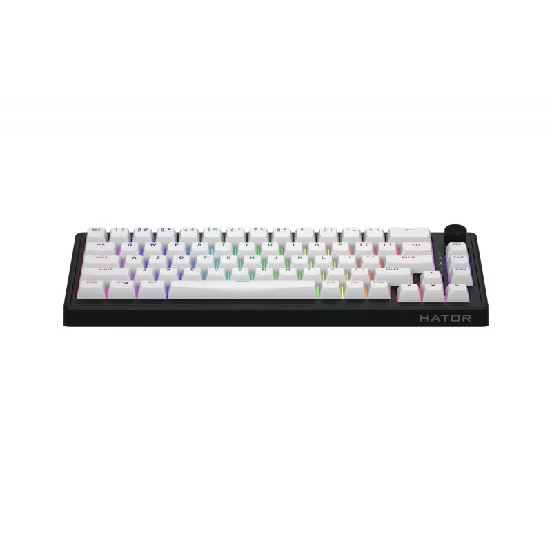 Teclado Gaming HATOR Skyfall Wireless 65 USB + RF Wireless + Bluetooth QWERTY US English Preto, Branco
