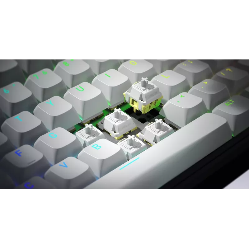 Teclado Gaming HATOR Skyfall Wireless 65 USB + RF Wireless + Bluetooth QWERTY US English Preto, Branco