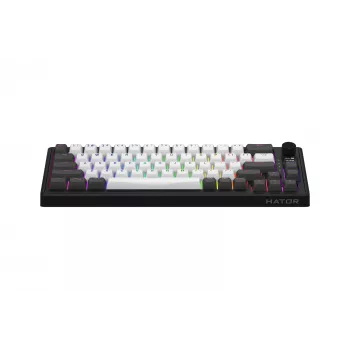 Teclado Gaming HATOR Skyfall Pro Wireless 65 USB + RF Wireless + Bluetooth QWERTY US English Preto, Cinzento