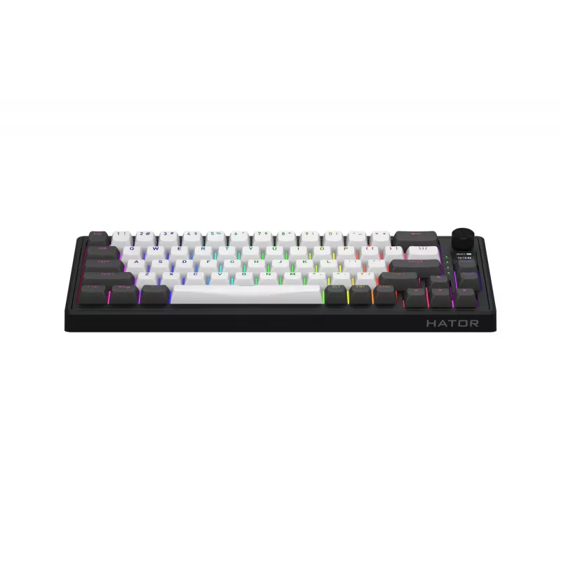 Teclado Gaming HATOR Skyfall Pro Wireless 65 USB + RF Wireless + Bluetooth QWERTY US English Preto, Cinzento