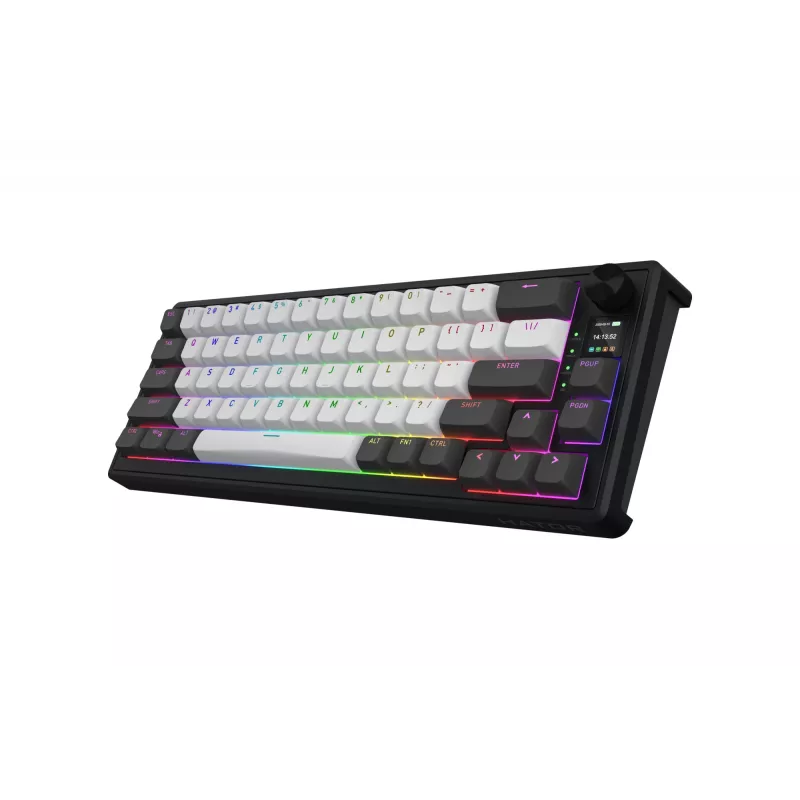 Teclado Gaming HATOR Skyfall Pro Wireless 65 USB + RF Wireless + Bluetooth QWERTY US English Preto, Cinzento