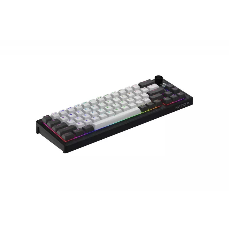 Teclado Gaming HATOR Skyfall Pro Wireless 65 USB + RF Wireless + Bluetooth QWERTY US English Preto, Cinzento