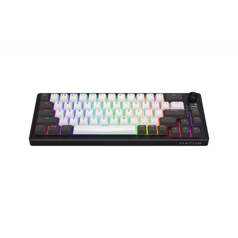 Teclado Gaming HATOR Skyfall Pro Wireless 65 USB + RF Wireless + Bluetooth QWERTY US English Preto, Cinzento