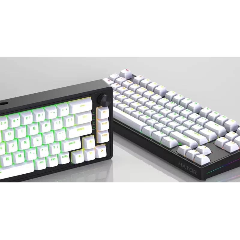 Teclado Gaming HATOR Skyfall 65 MAG ULTRA 8K USB QWERTY US-English Preto, Branco