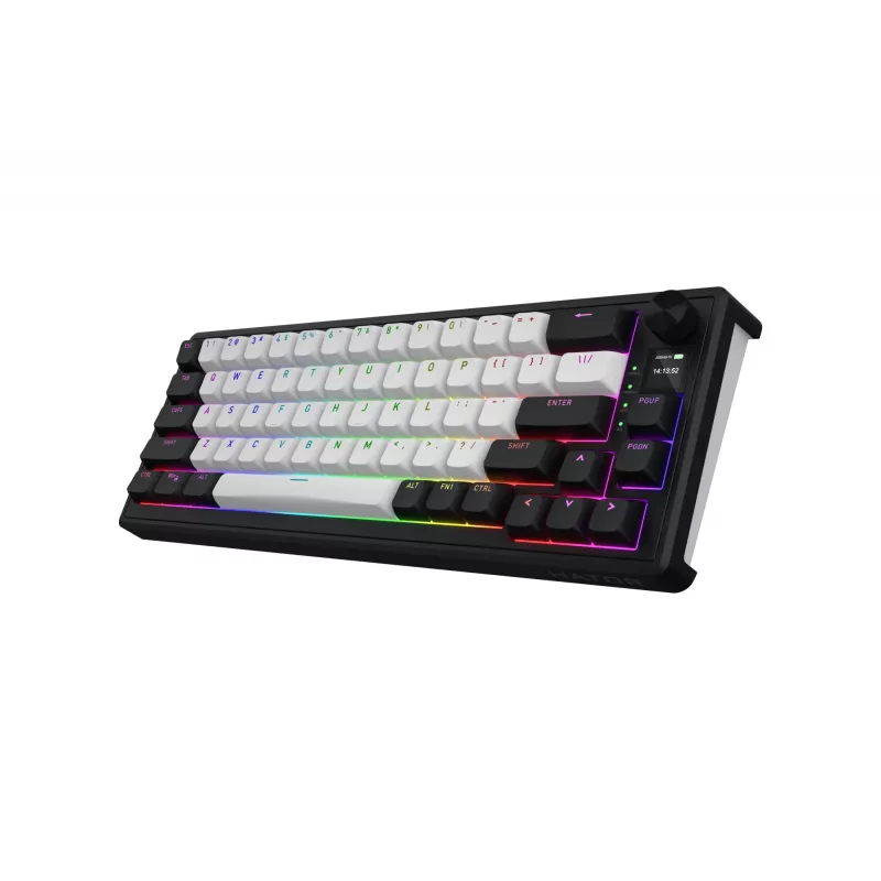 Teclado Gaming sem fios HATOR Skyfall 65 MAG ULTIMA 8K USB + RF Wireless + Bluetooth QWERTY US English Preto, Branco