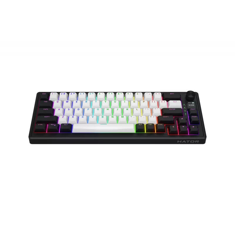 Teclado Gaming sem fios HATOR Skyfall 65 MAG ULTIMA 8K USB + RF Wireless + Bluetooth QWERTY US English Preto, Branco
