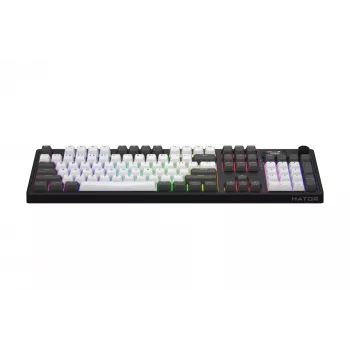 Teclado Gaming HATOR Skyfall Pro Wireless 100 USB + RF Wireless + Bluetooth QWERTY US English Preto, Cinzento