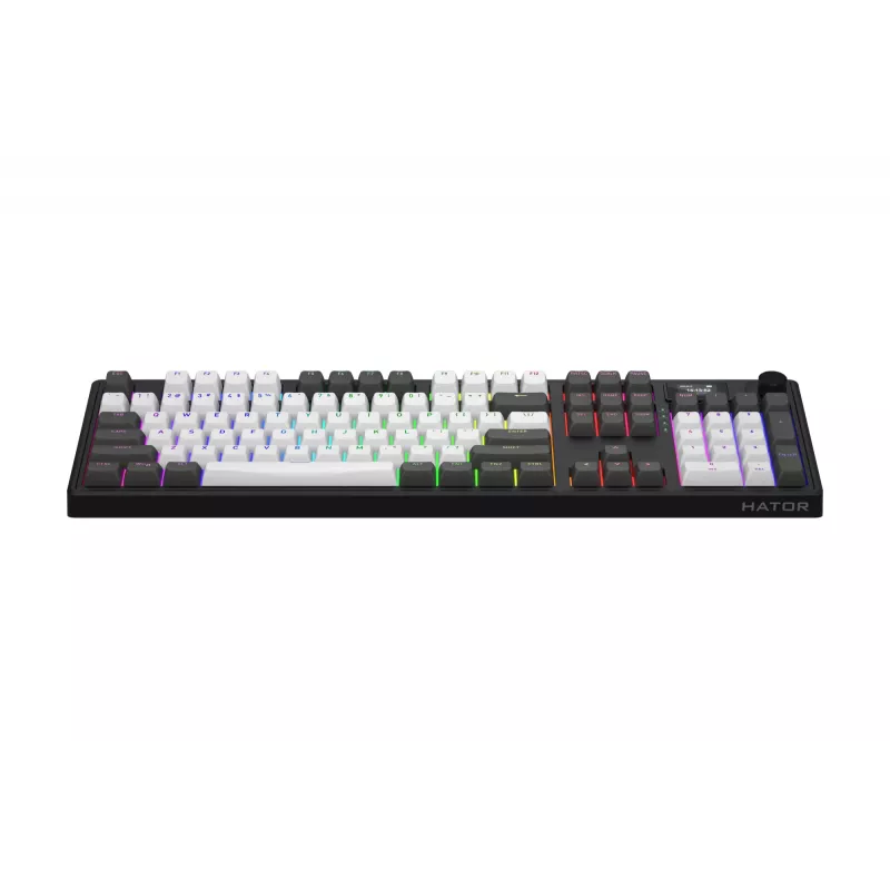 Teclado Gaming HATOR Skyfall Pro Wireless 100 USB + RF Wireless + Bluetooth QWERTY US English Preto, Cinzento