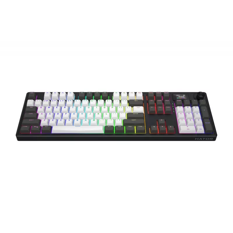 Teclado Gaming HATOR Skyfall Pro Wireless 100 USB + RF Wireless + Bluetooth QWERTY US English Preto, Cinzento