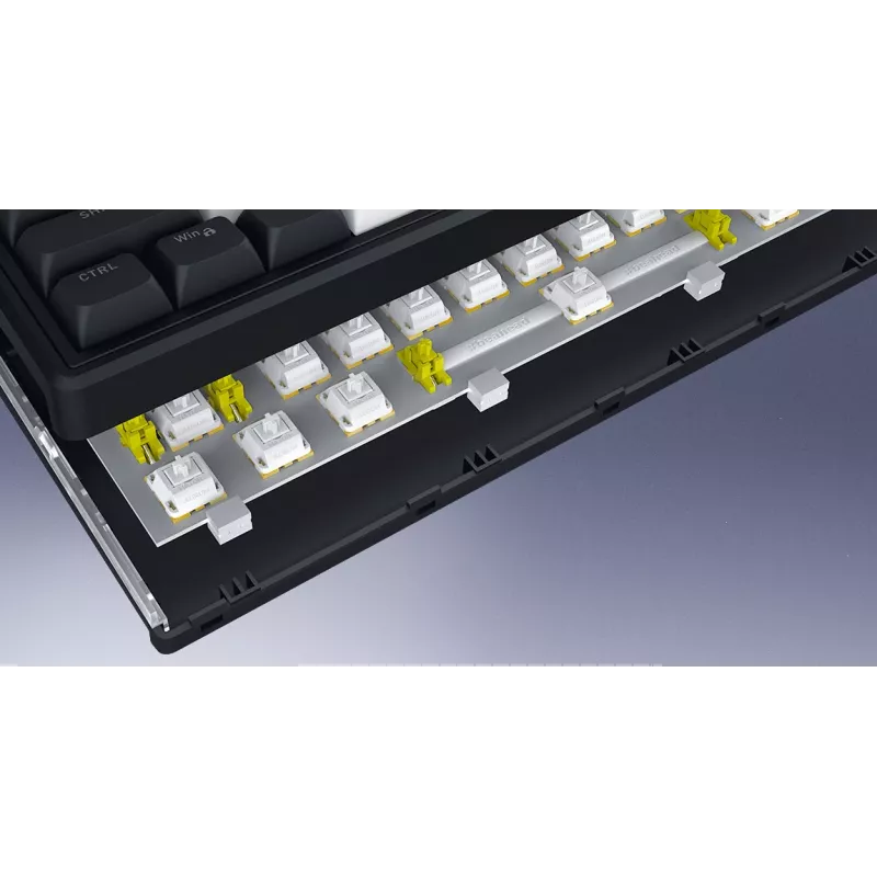 Teclado Gaming HATOR Skyfall Pro Wireless 100 USB + RF Wireless + Bluetooth QWERTY US English Preto, Cinzento
