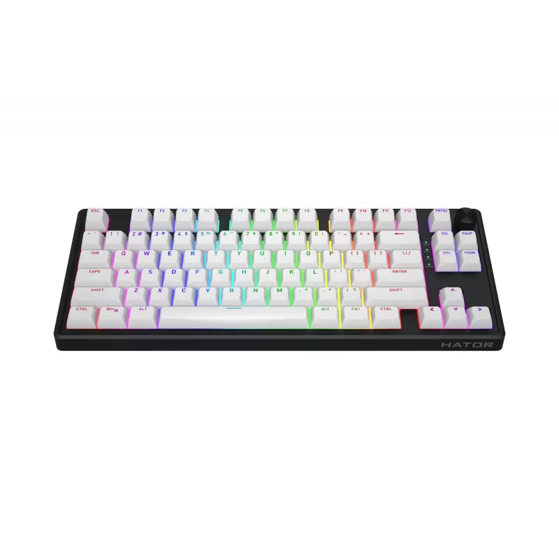 Teclado Gaming HATOR Skyfall 80 MAG ULTRA 8K USB QWERTY US-English Preto, Branco