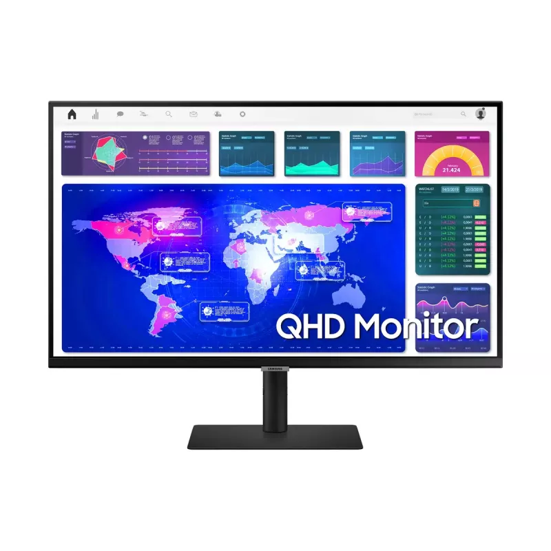 Monitor de computador Samsung S32A600NWU 81,3 cm (32 polegadas) 2560 x 1440 píxeis Quad HD Preto