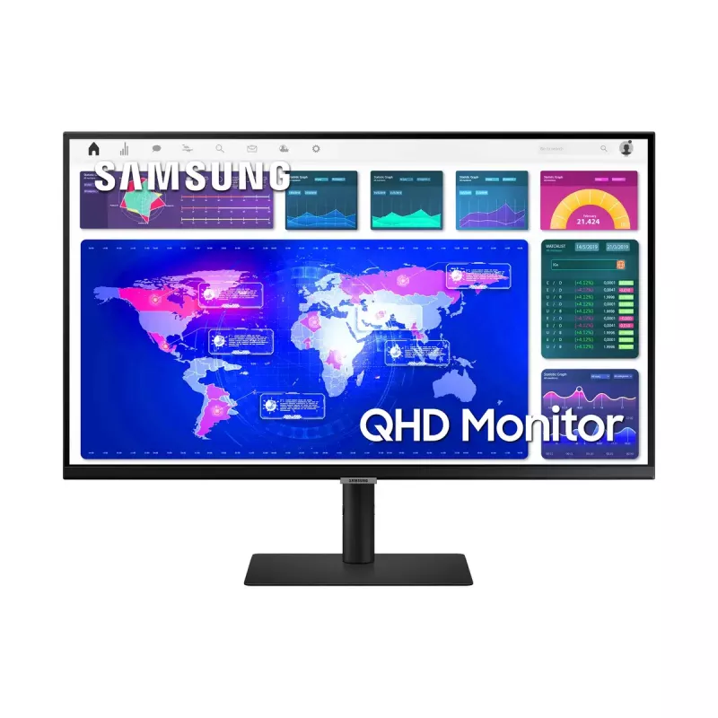 Monitor de computador Samsung S32A600NWU 81,3 cm (32 polegadas) 2560 x 1440 píxeis Quad HD Preto