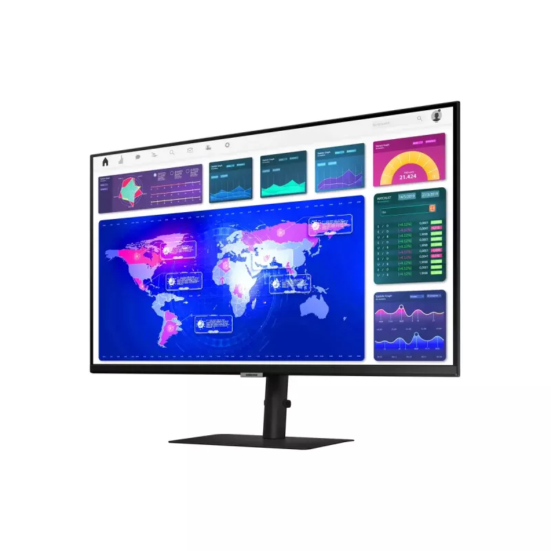 Monitor de computador Samsung S32A600NWU 81,3 cm (32 polegadas) 2560 x 1440 píxeis Quad HD Preto