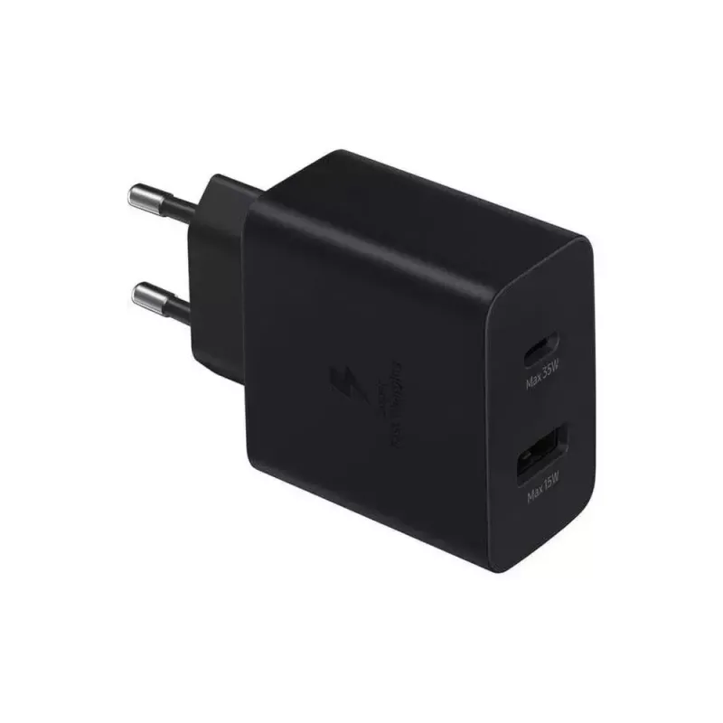 Carregador Samsung EP-TA220NBEGEU para dispositivos móveis Auscultadores, Headset, Portátil, Smartphone, Smartwatch, Tablet Preto AC Interior