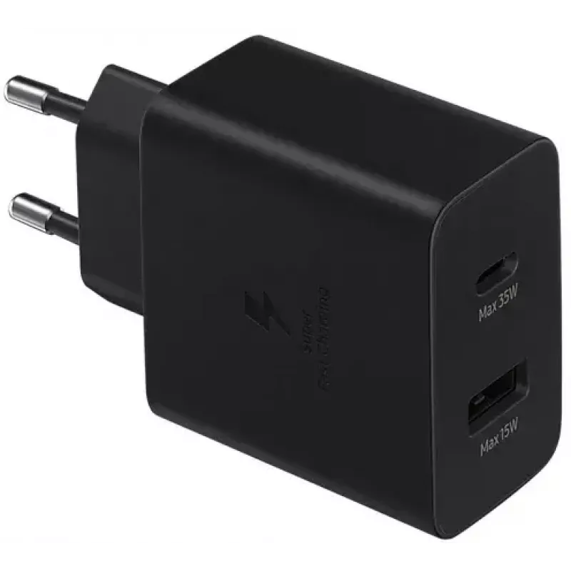 Carregador Samsung EP-TA220NBEGEU para dispositivos móveis Auscultadores, Headset, Portátil, Smartphone, Smartwatch, Tablet Preto AC Interior