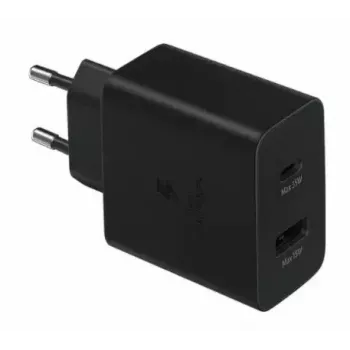 Carregador Samsung EP-TA220NBEGEU para dispositivos móveis Auscultadores, Headset, Portátil, Smartphone, Smartwatch, Tablet Preto AC Interior
