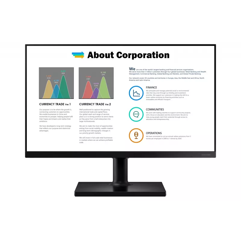 Monitor de computador Samsung T45F 68,6 cm (27 polegadas) 1920 x 1080 píxeis Full HD LED Preto