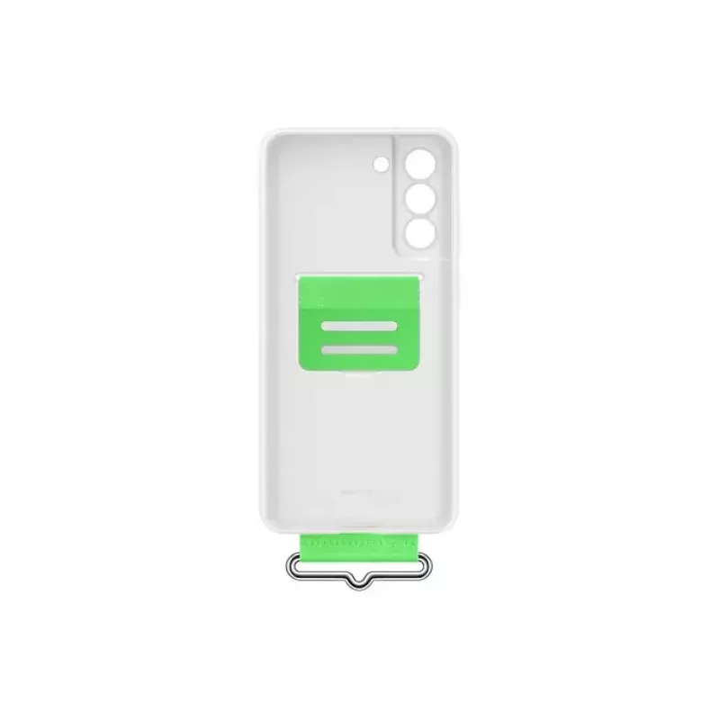 Capa traseira de silicone com banda Branca Samsung Galaxy S21 FE