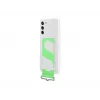 Capa traseira de silicone com banda Branca Samsung Galaxy S21 FE