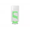 Capa traseira de silicone com banda Branca Samsung Galaxy S21 FE