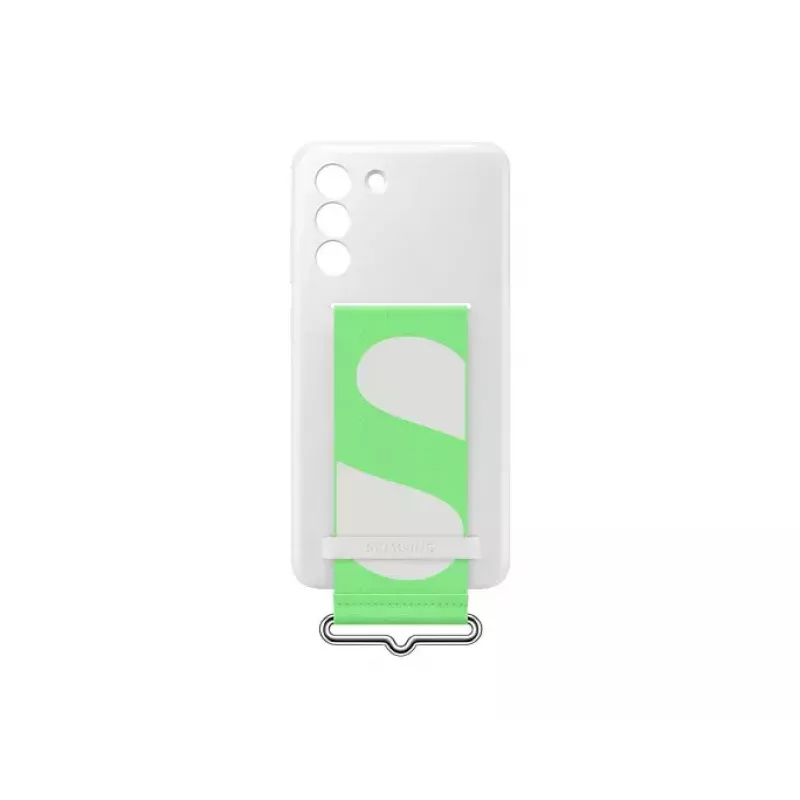 Capa traseira de silicone com banda Branca Samsung Galaxy S21 FE