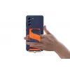 Capa traseira de silicone com banda Branca Samsung Galaxy S21 FE