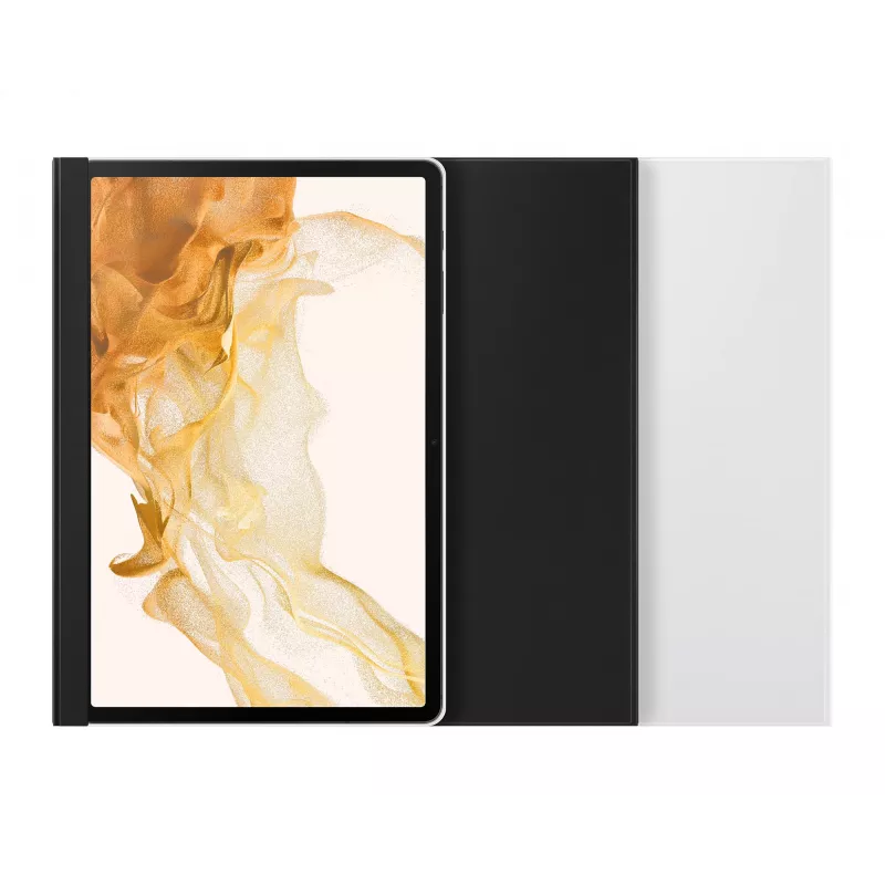 Capa tipo folio para tablet Samsung EF-ZX800P para Galaxy Tab S8+ / S7+ / S7 FE, compatível com ecrã de 12,7 polegadas, Preta