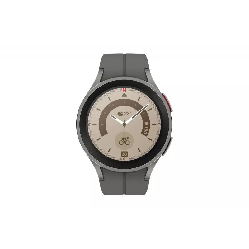 Samsung Galaxy Watch5 Pro 3,56 cm (1,4 inch) OLED 45 mm Digital 450 x 450 píxeis Ecrã tátil Titânio Wi-Fi GPS (Satélite)