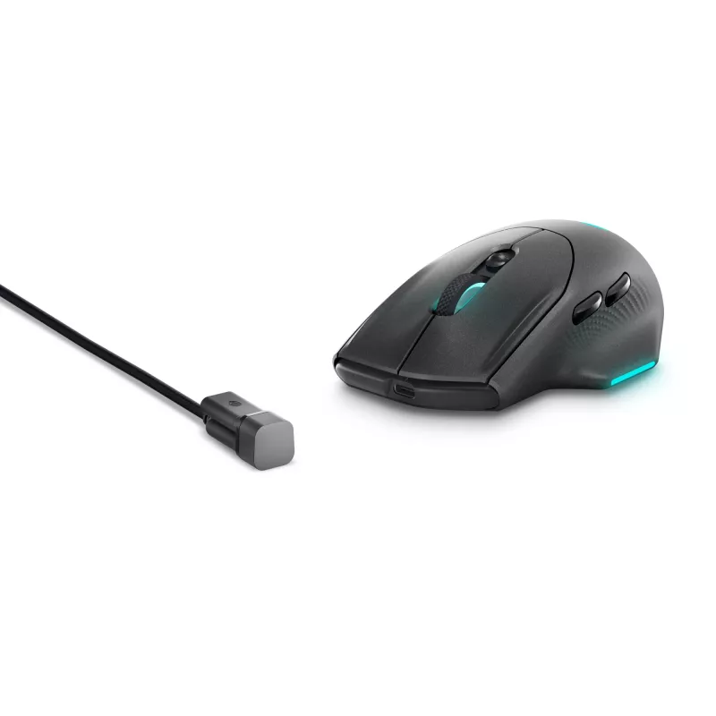 Alienware AW620M Rato gaming para destro RF wireless + USB Type-C ótico 26000 DPI