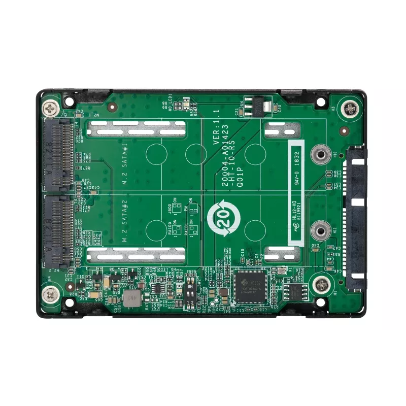 QNAP QDA-A2MAR Caixa de armazenamento Caixa para SSD preto M.2